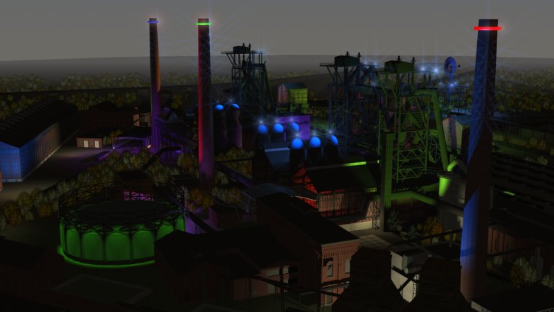 Landschaftspark Duisburg-Nord, 3D Computerrekonstruktion der Lichtinszenierung, Blick auf die Hochöfen 1 + 2 Abb. 9: Die Emscher um 1890, Quelle: Stadtarchiv Duisburg